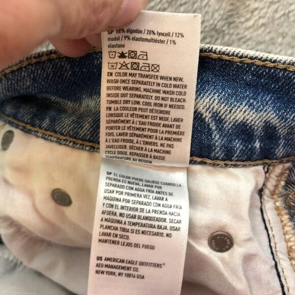 American Eagle Women Jeans Size 4 Lot Of Two Destroyed Blue Denim Casual Classic - Picture 16 of 16